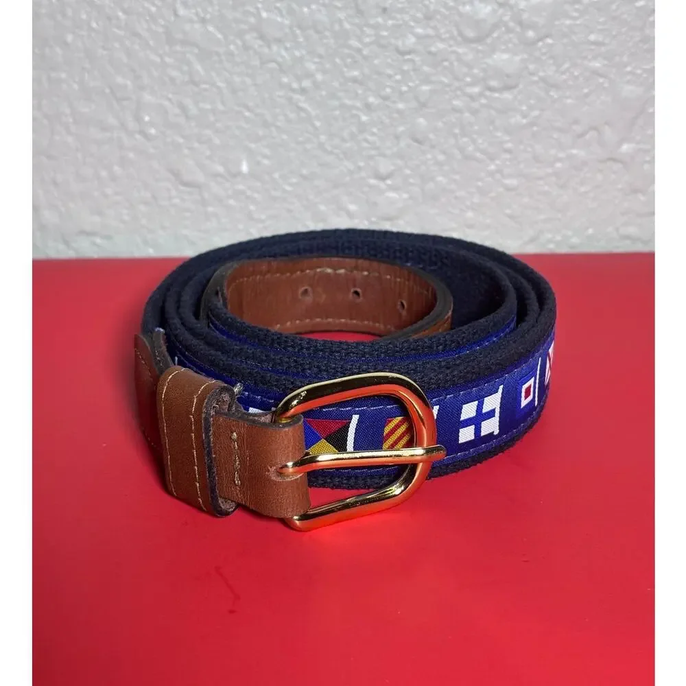 Blue Nautical Flags Cotton Belt size 46